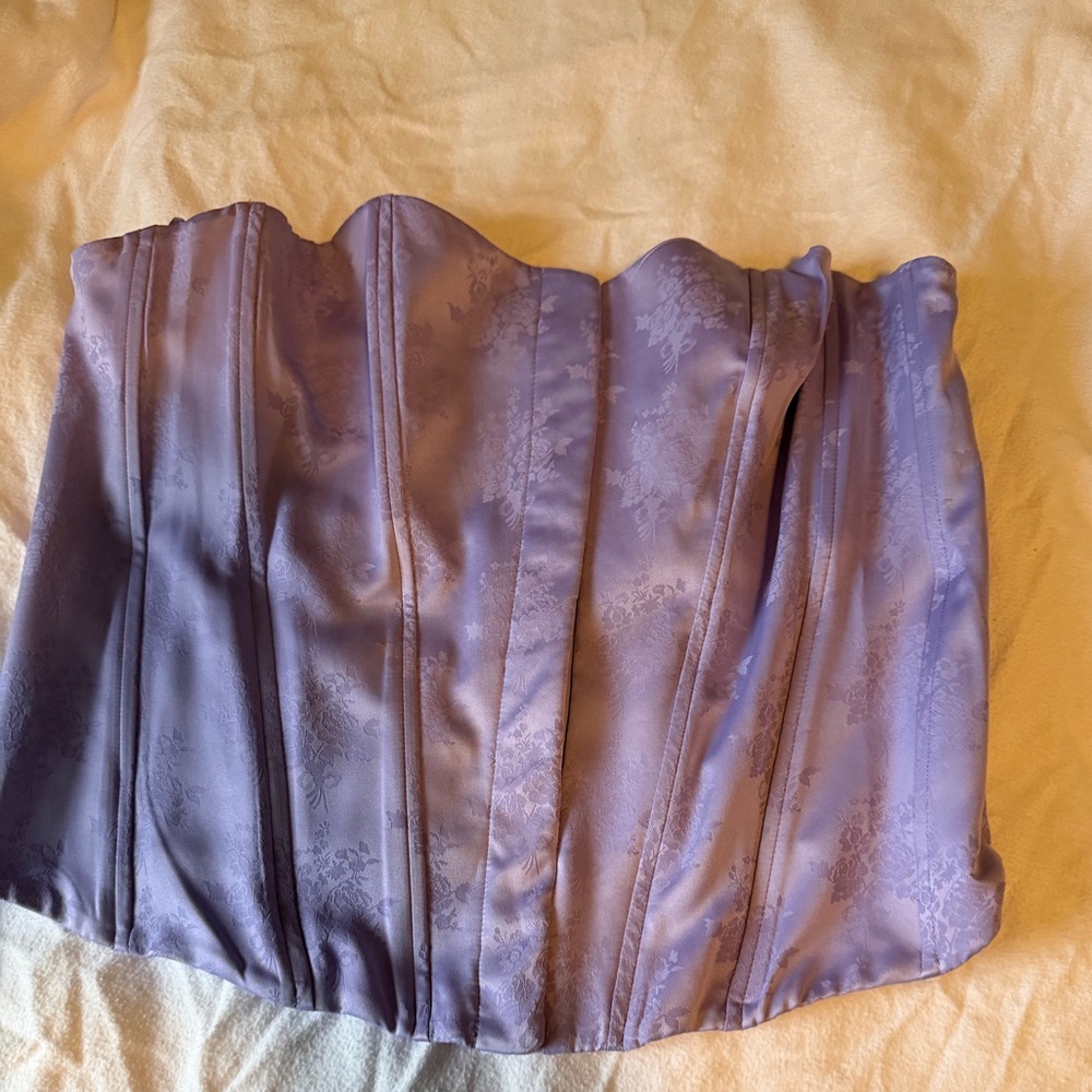 Bridgerton purple Satin Bustier